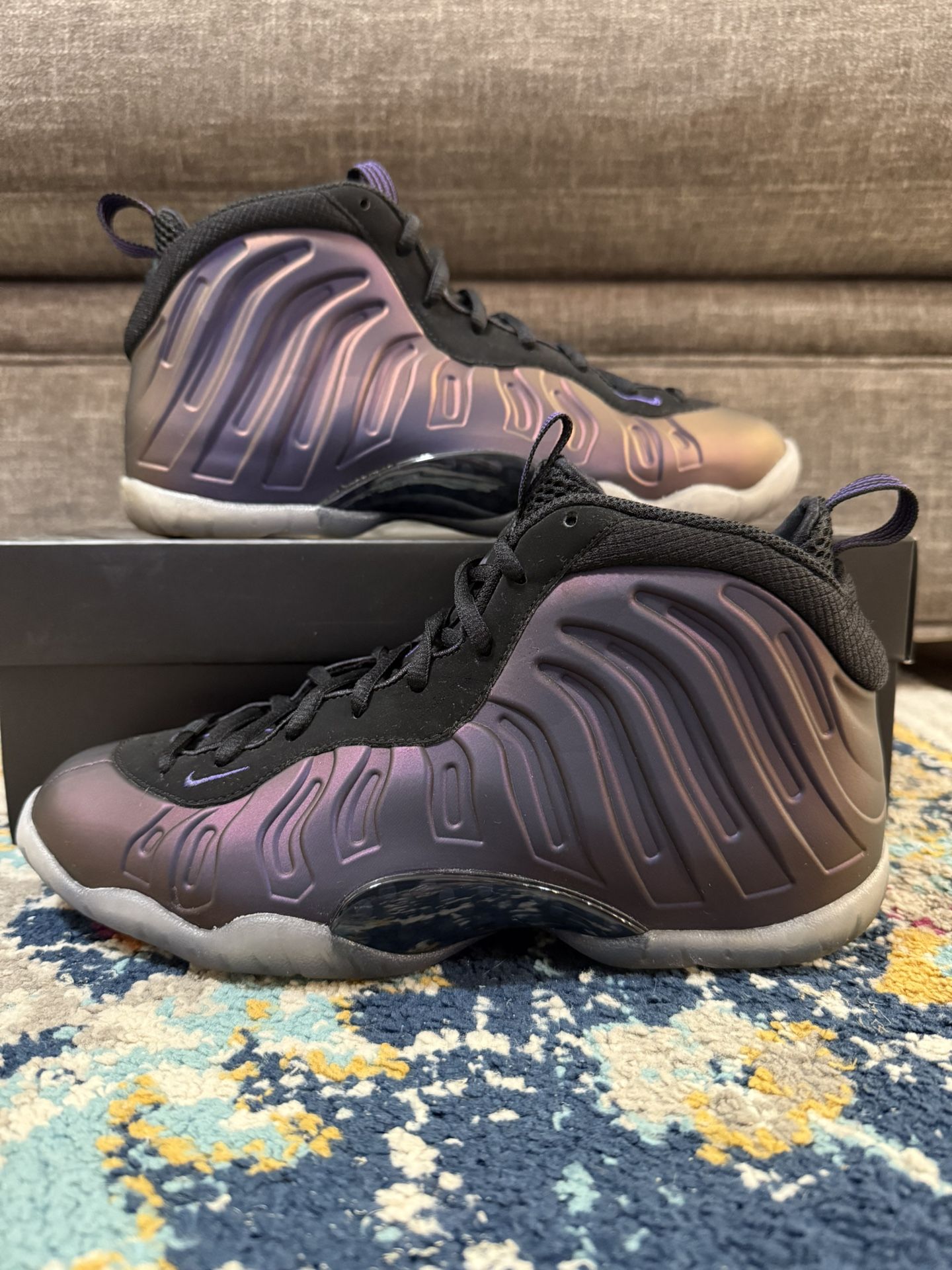 Size 6.5Y/8W - Nike Little Posite One “Eggplant”