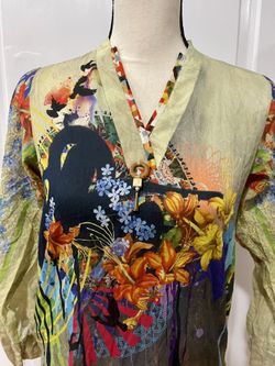 Pakistani Indian Sapphire Womens Kurta / Kurti/  Shirt Sz: XS