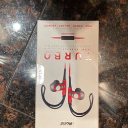 Sports Earbuds w/mic /Turbo /iWorld Brand/ NIB