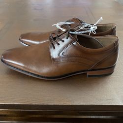 Brand New GUESS Sameer Men’s Brown Lace-Up Derby Dress Shoes US 10.5 M
