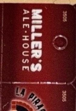Miller's Ale House Coupon Card