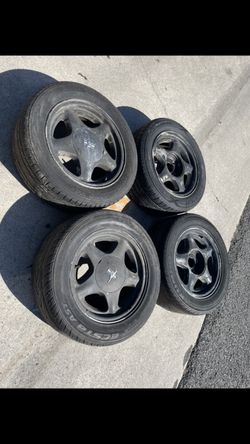 4 — 215/55r16 245/50r16 4x108 Stock Ford Mustang Fox Body Fiesta Wheels Rims Tires!!!