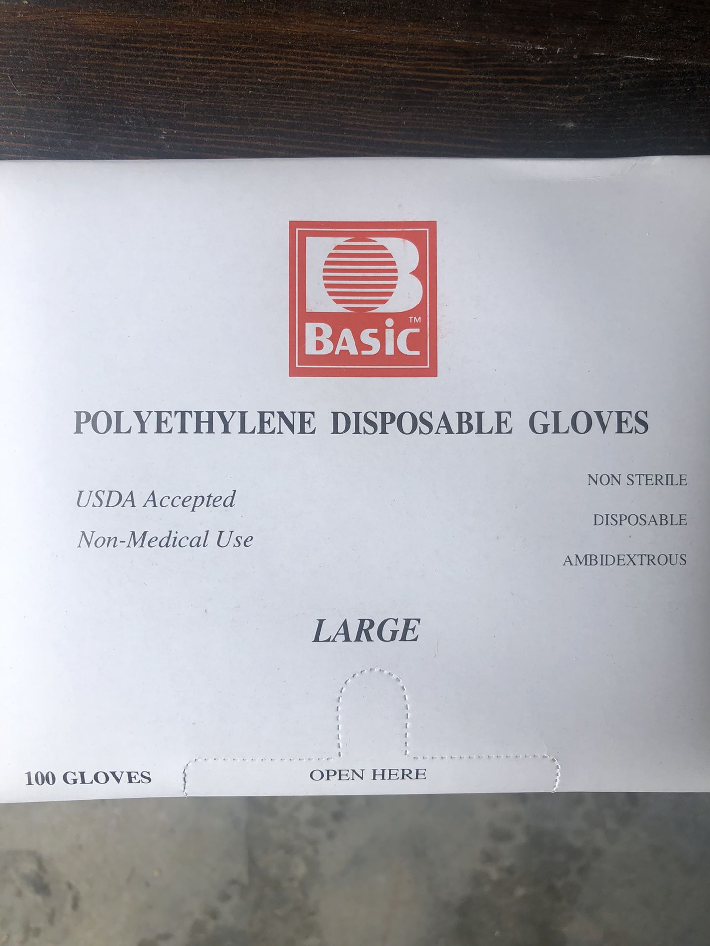 Polyethylene Disposable Gloves box