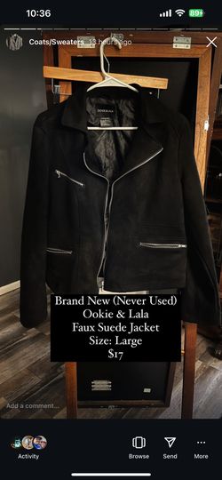 Black Faux Suede Jacket 