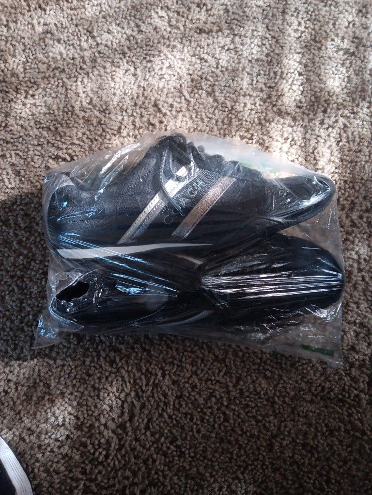 Black And Silve Coach Shoes