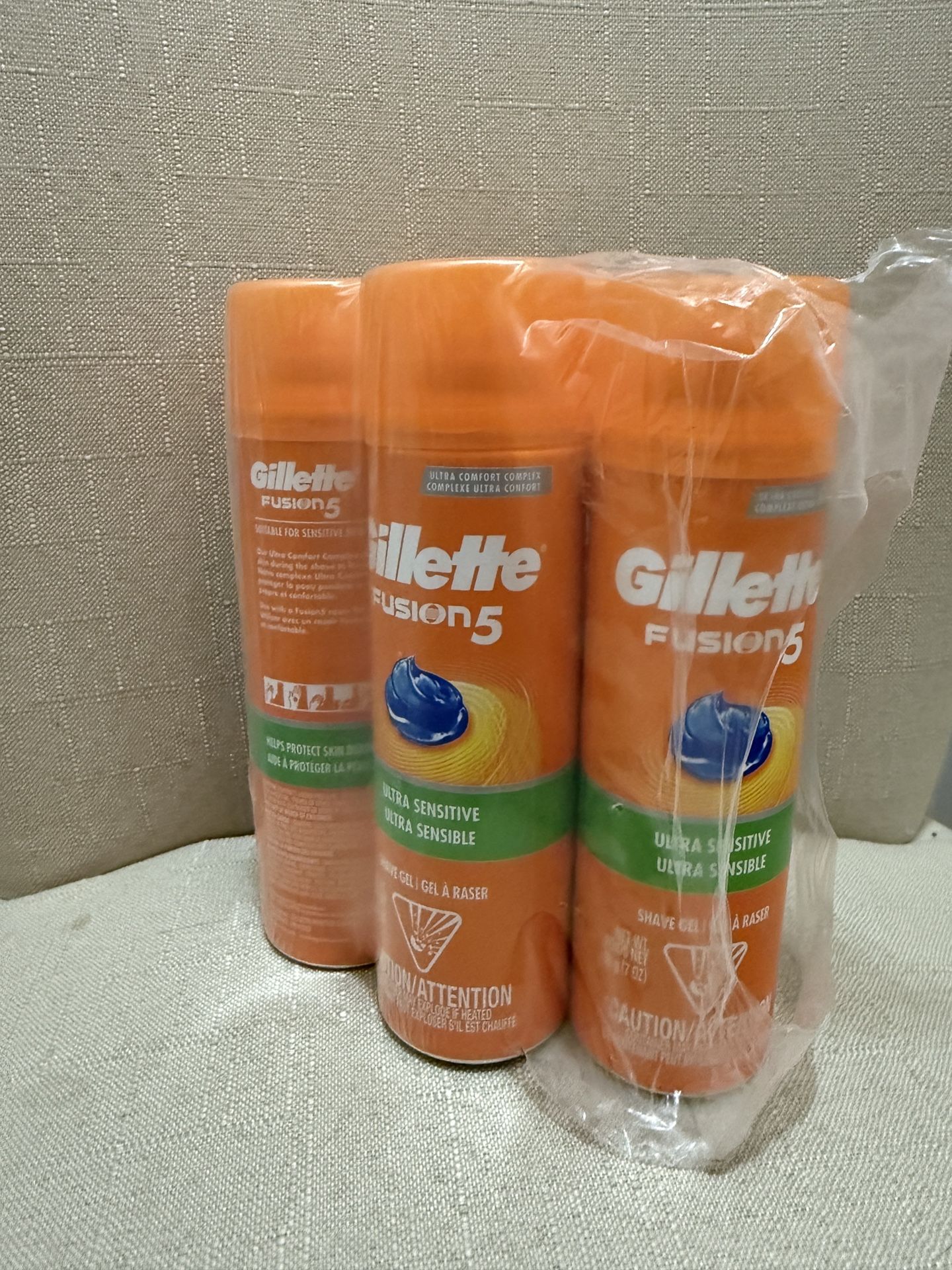 NEW Pack of 5 - Gillette Fusion Shaving Gel