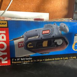 Ryobi BE318-2  Belt Sander with Dust Bag Double Insulated 3" x 18" 