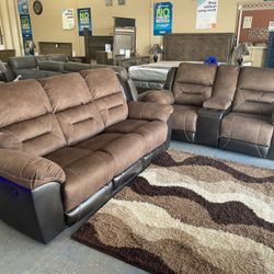 Recliner Brown Leather New Financing Available 