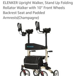 Elenker Upright Walker - adjustable height- folds easily