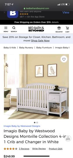 Baby Crib 4-in-1 and Mattress
