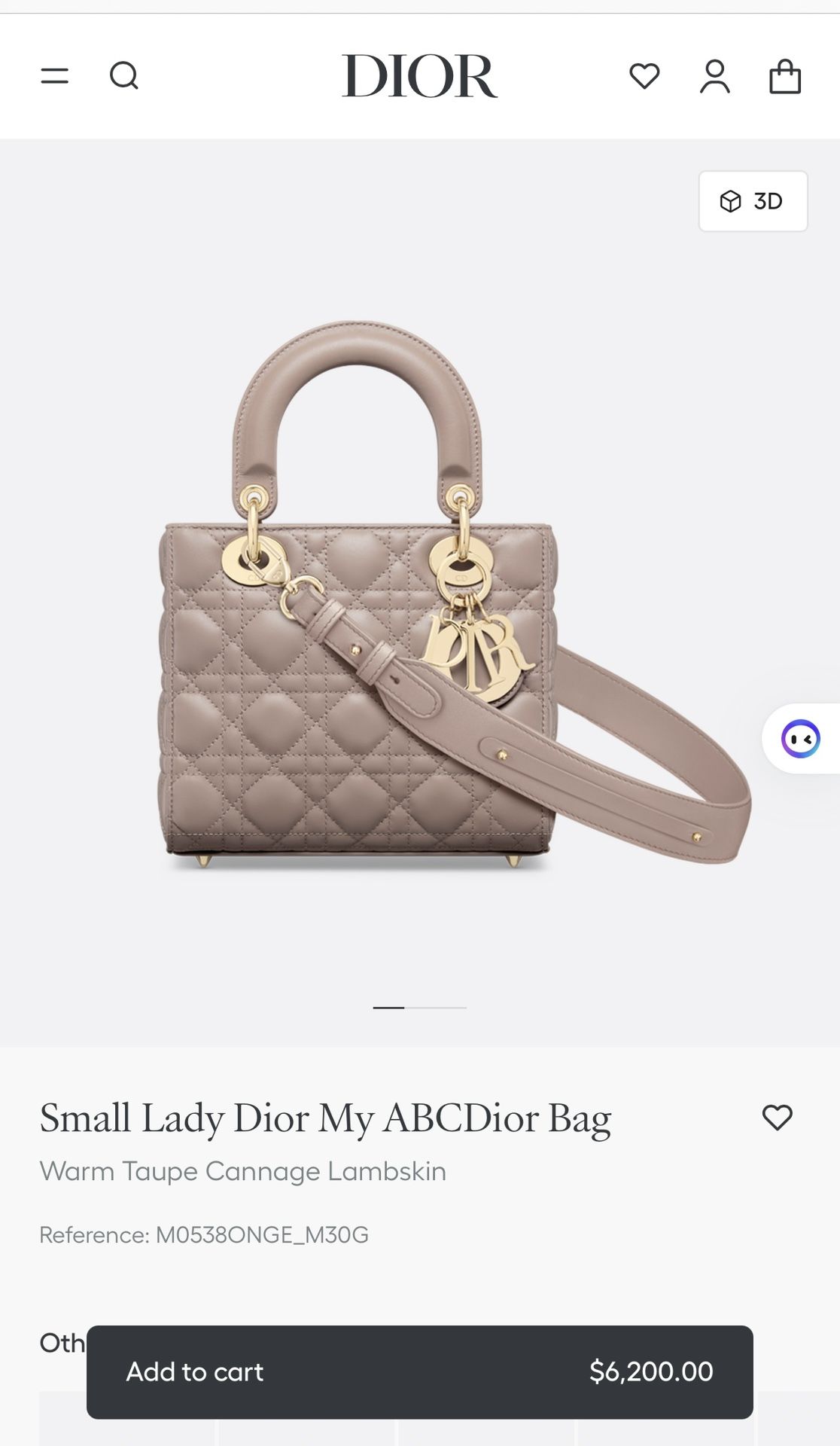 Christian Dior Lady My ABCDior Small Bag