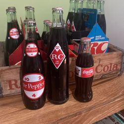 18 Vintage Soda Bottles
