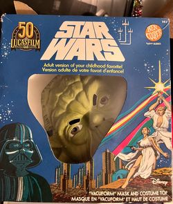 Vintage BEN COOPER Rubies STAR WARS Yoda Vacuform Mask in Box