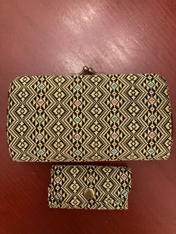 Vintage Hato Hasi Wallet/small Clutch bonus Keyholder