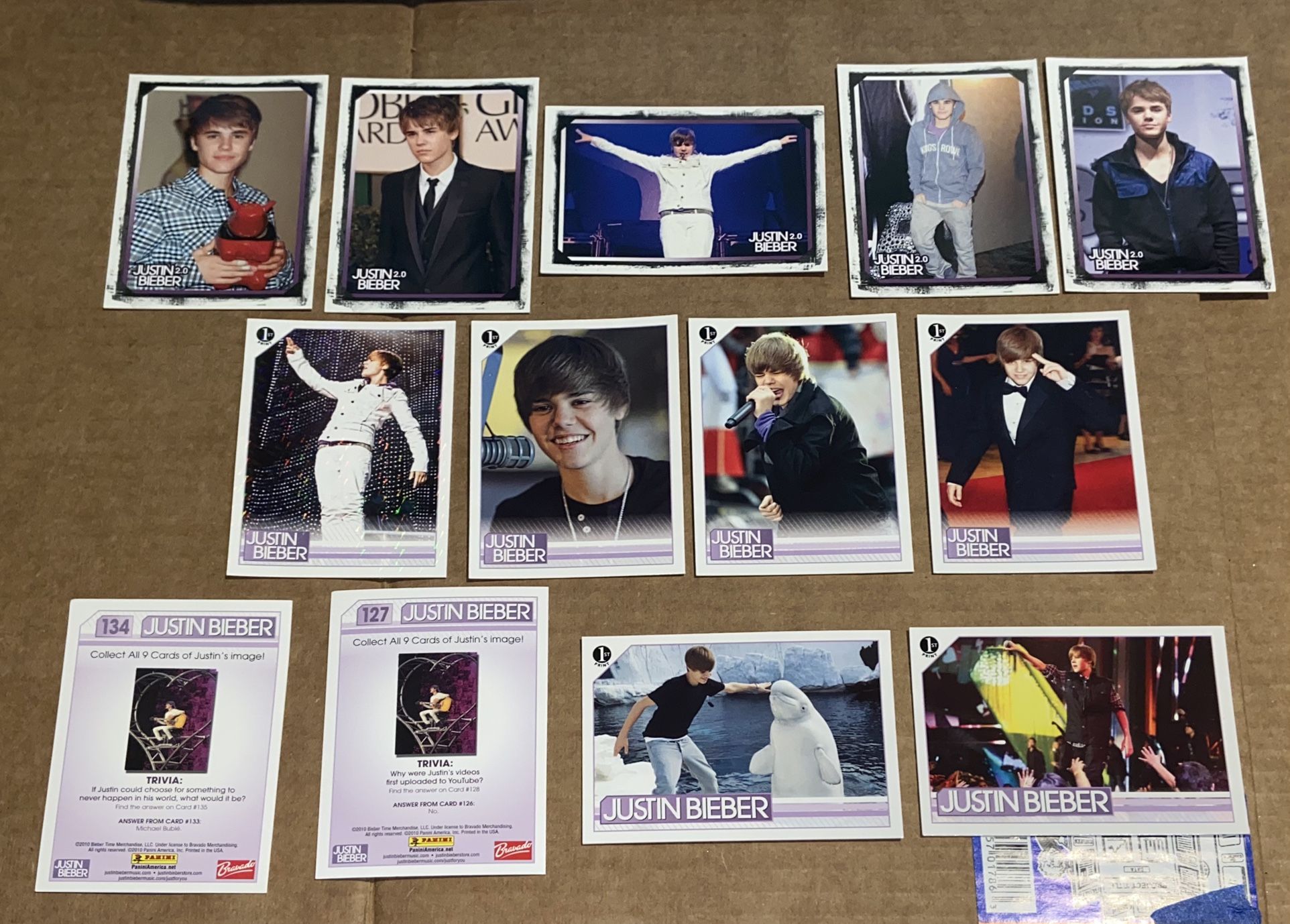 Justin Bieber Official Collector's Binder Pages & Cards