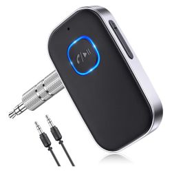 COMSOON Bluetooth Receiver for Car, Noise Cancelling 3.5mm AUX Bluetooth Car Adapter, Wireless Audio Receiver for Home Stereo/Wired Headphones, Hands-