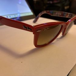 Ray Ban Wayfarer mirror lens & Red Special Series #10 Ray Bans limited edition