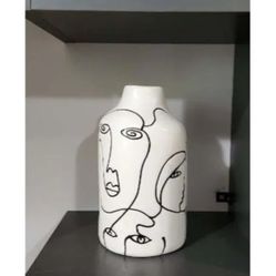 New Ceramic Vase for Home Decor, Abstract Irregular Design Flower Vase.