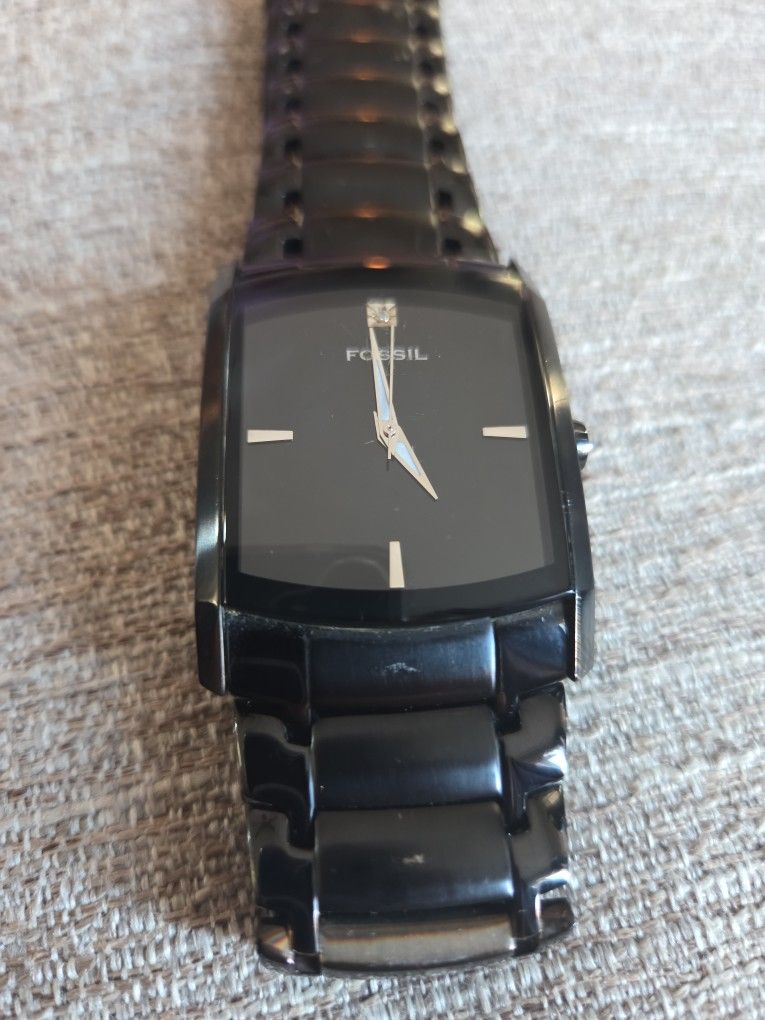 Diamond Analog Black Dial Mens Watch (FS4159)