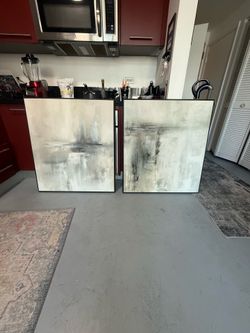 (2) gallery sizes paintings