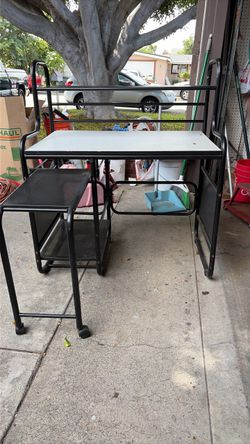 Computer table w/ movable extended side