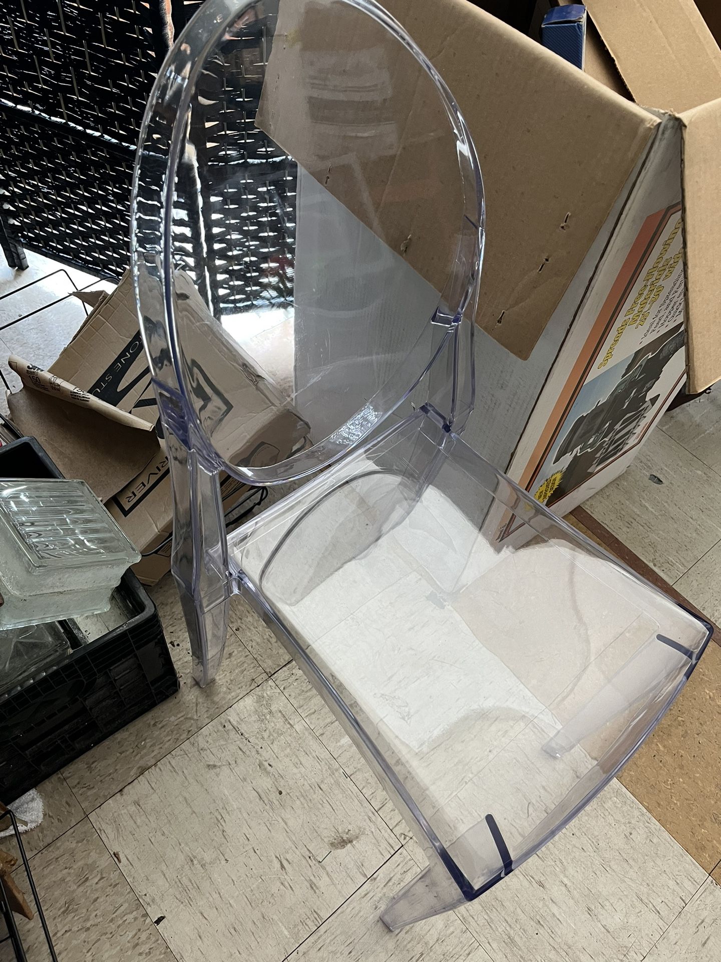 Clear statement chair