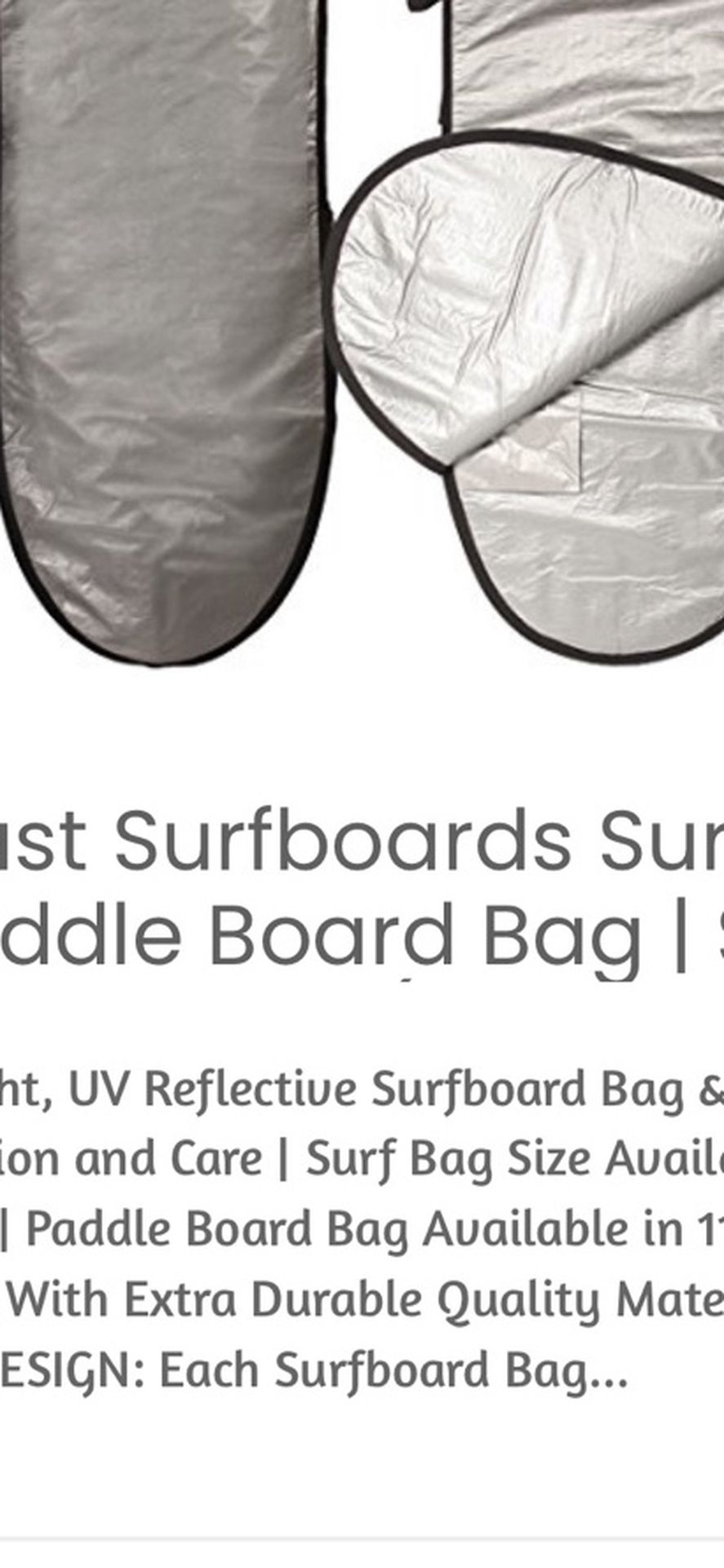 Brand New Good Coast Surf Board Bag 8 Feet Long