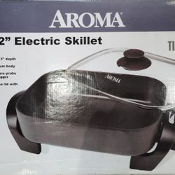 AROMA 15"x12" Electric Skillet Nonstick Titanium