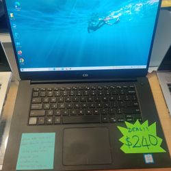 Dell XPS 15" Intel Core i5-6300HQ @2.30Ghz, 16gb DDR4 Ram , 256gb SSD, windows 10 Microsoft Office Package Charger. 