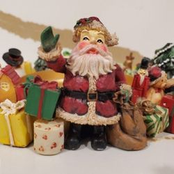 Beautiful Holiday Christmas Xmas Candle Holder Santa Snowman Centerpiece Traditions Meijer 