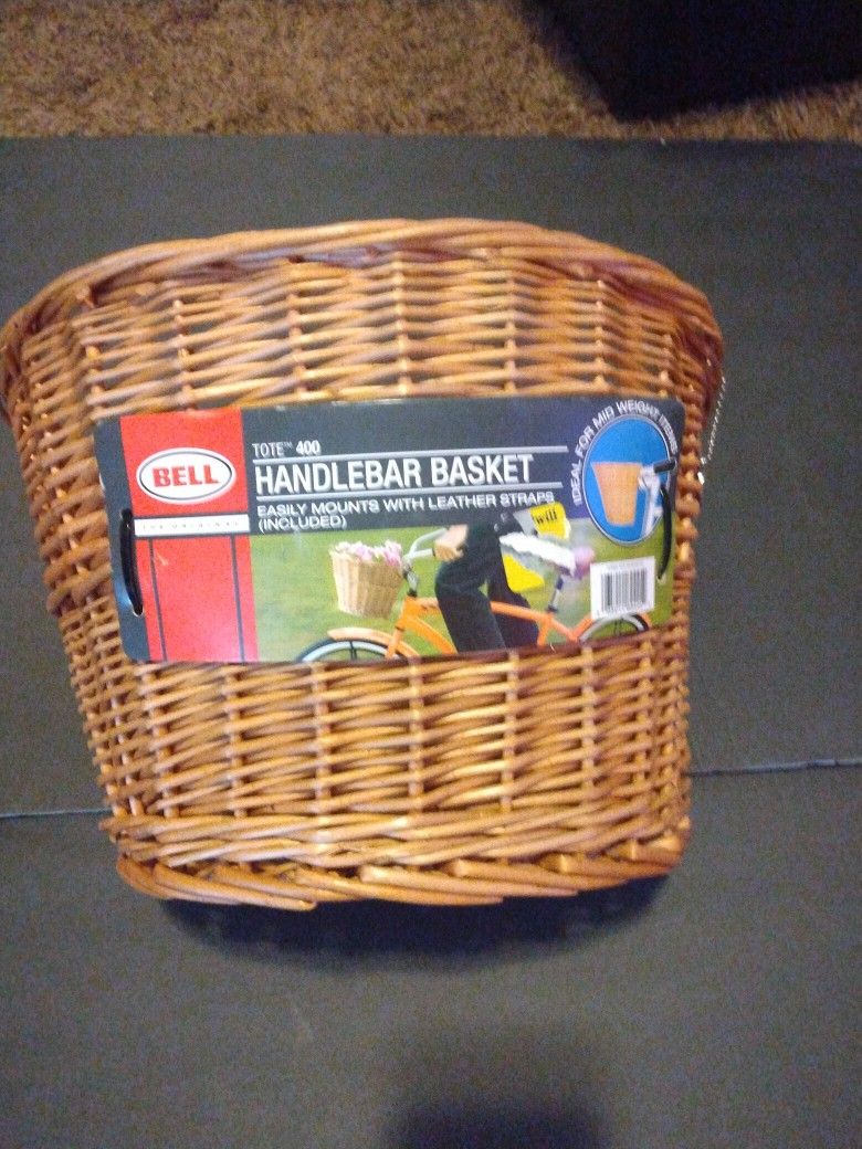 Bell Bicycle Handlebar Basket Wicker