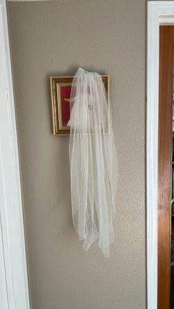 Ivory bridal Veil Comb