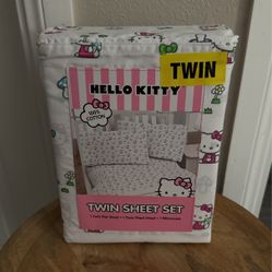 Hello Kitty Twin Bed Sheet Set