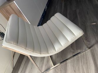 White modern comfortable chair.