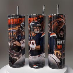 Denver Broncos Bo Nix #10 Skinny Tumbler