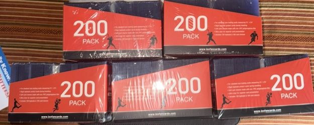 LOVFEN 200 pack cards 3 X 4 regular Top Loads card holders (100 Toploaders + 100 Penny sleeves)