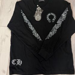 Chrome Hearts Black Long Sleeve T-Shirt
