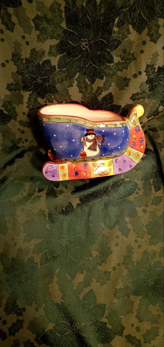 Porcelain Christmas sled
