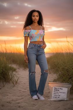 New In bag Distress Jeans