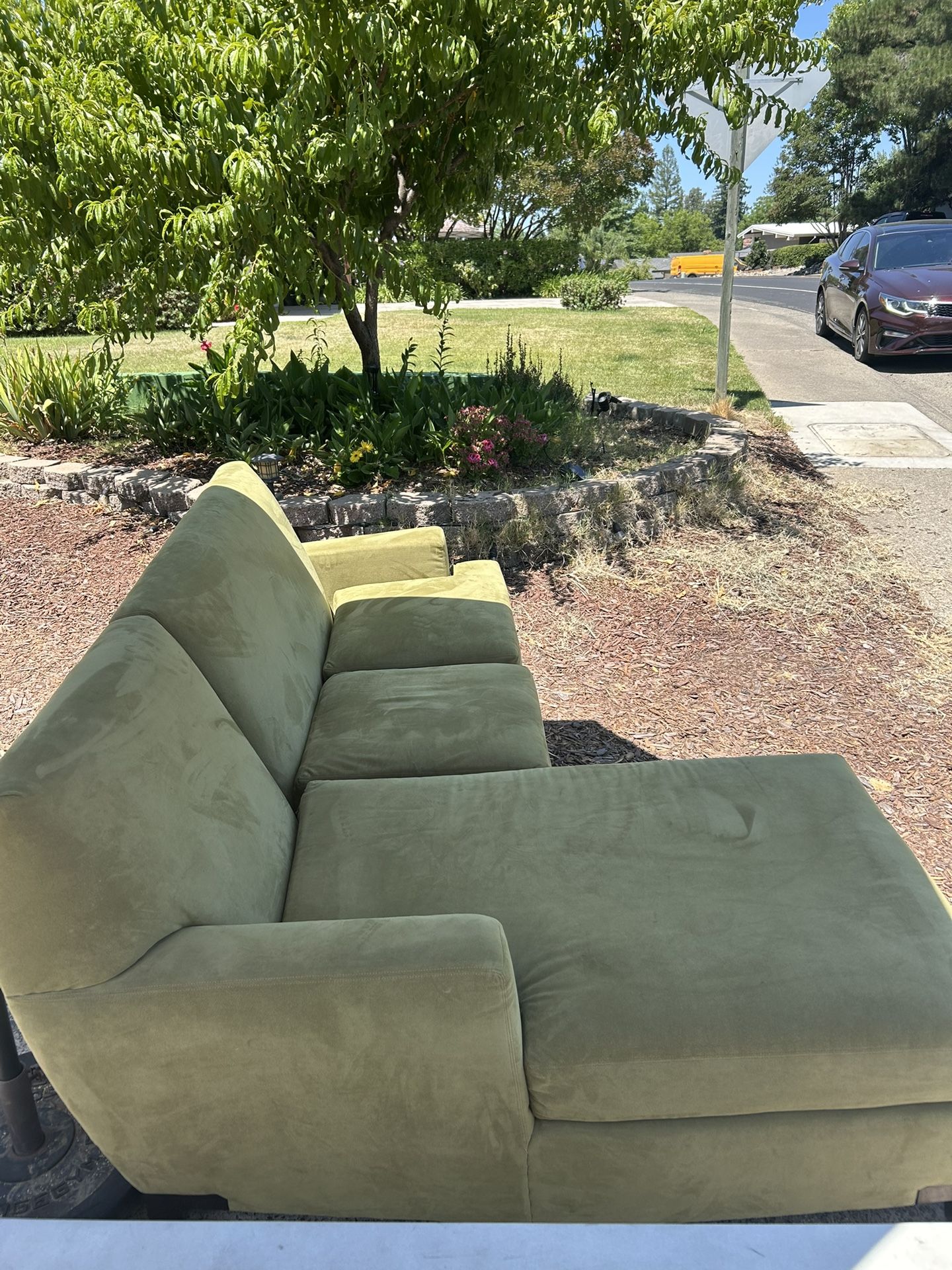 Custom Loveseat With Chaise Lounge
