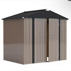 6 ft. W x 8 ft. D Outdoor Storage Metal Shed