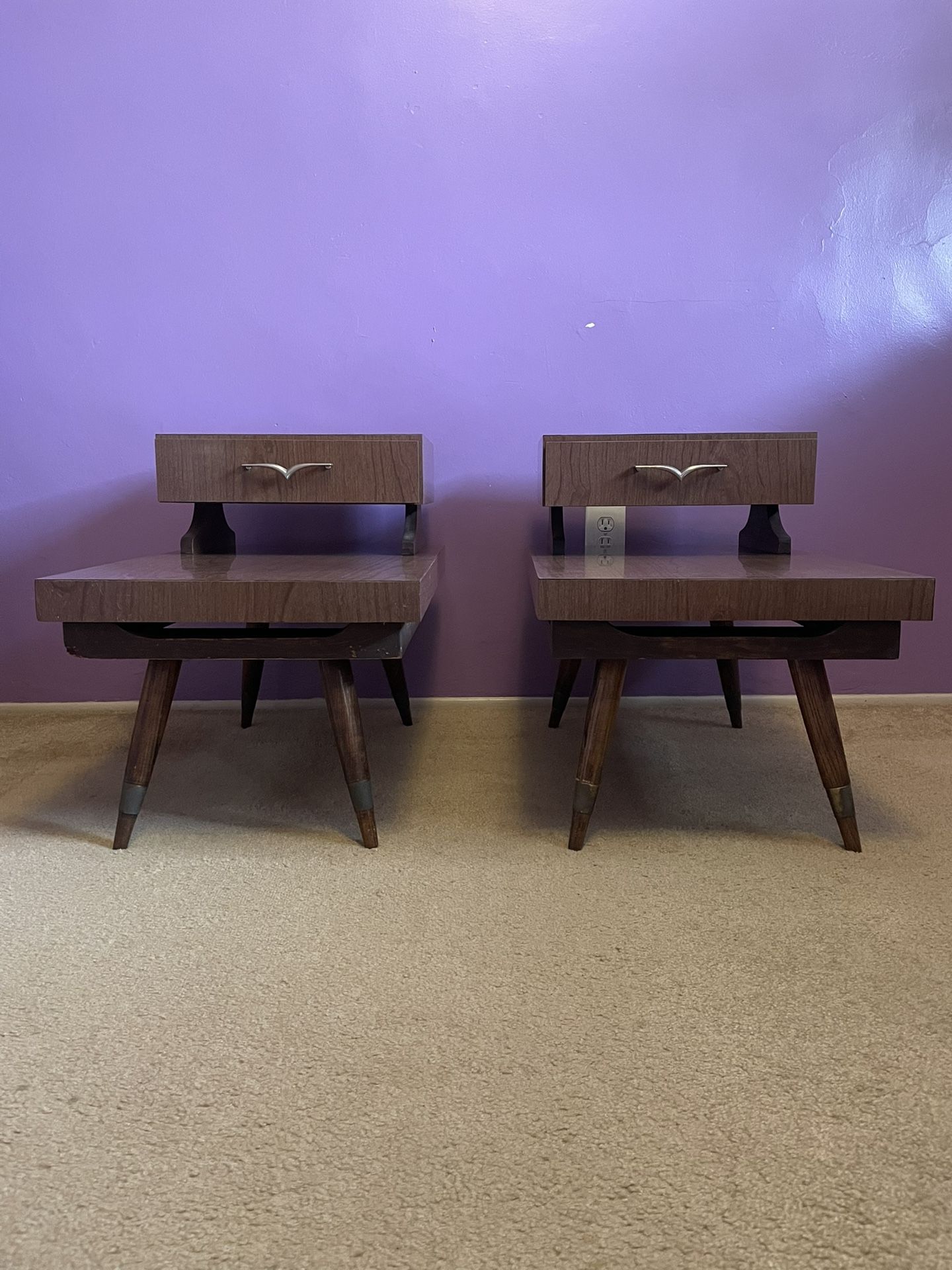 Mid Century Matching End Tables 