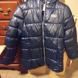 Brand new Levi's child puffer blue jacket 8-10 Yrs.