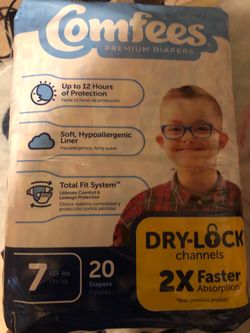 Diapers comfees  size 7