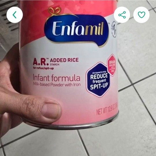 7 Similac, 2 Enfamil $10 each can