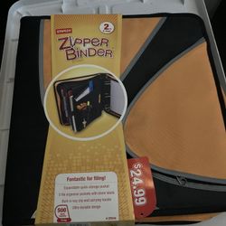 Set Of 3  Zippered Cloth 3 Ring Binder/organizer With Pockets 500 Page Capacity Binder