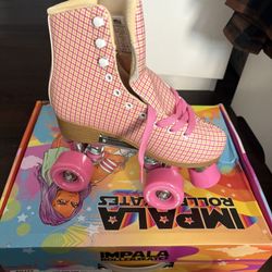 IMPALA QUAD SKATE - PINK TARTAN