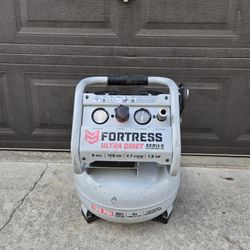 FORTRESS 6 Gallon, 150 PSI Ultra Quiet Oil-Free Pancake Jobsite Air Compressor