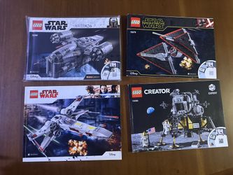 4 STAR Wars and Space LEGOs — 4 Built Sets, All Minifigs