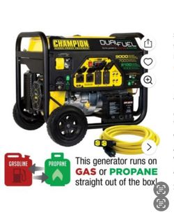 Generator 9000 Watts Duel Fuel